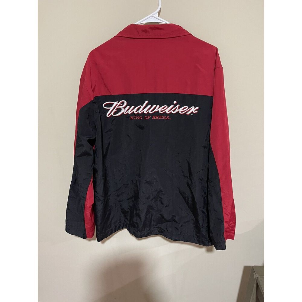 NASCAR Racing Medium Mens Dale Jr Budweiser Coat Jacket Red - Picture 6 of 6